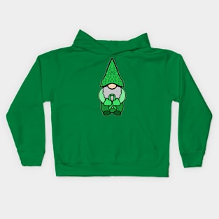 Gnome Holding Green Awareness Ribbon Kids Hoodie